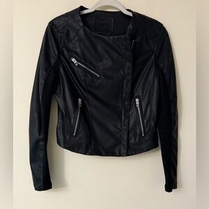 BLANKNYC Vegan Leather Moto Jacket, Lined, size S
